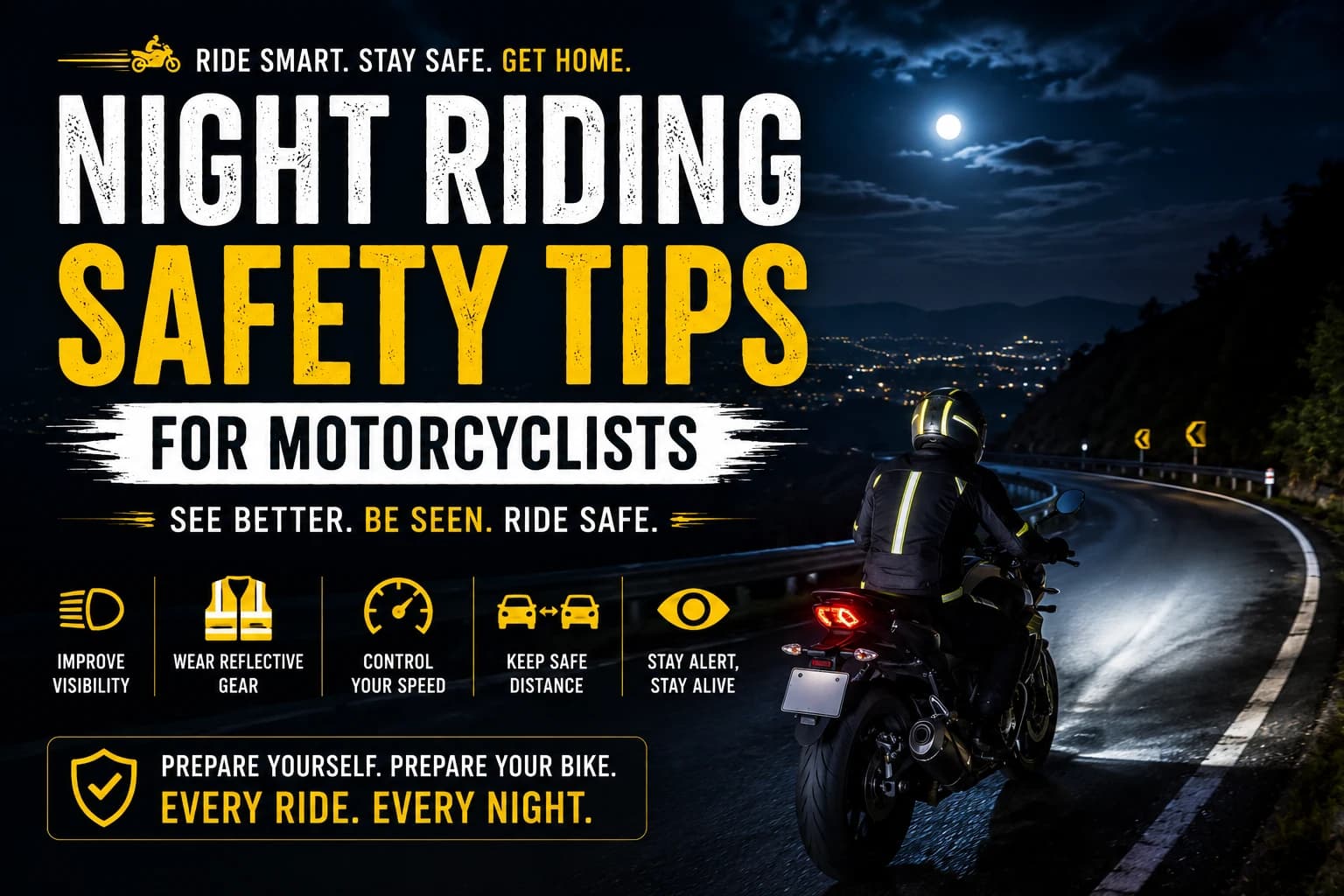 Night Riding Safety Tips for Motorcyclists