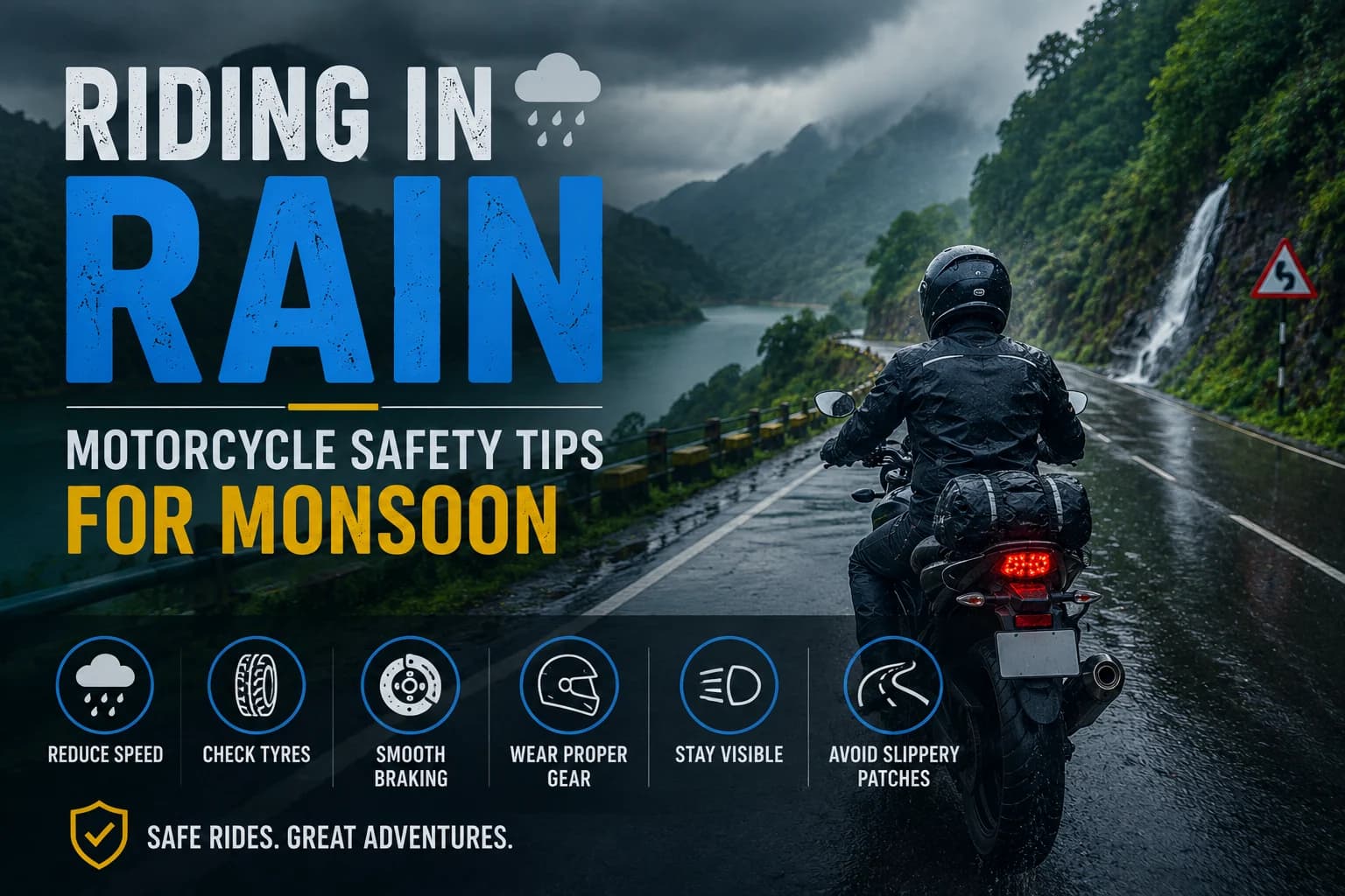 Riding in Rain: Motorcycle Safety Tips for Monsoon